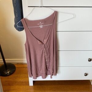 Americen Eagle Soft & Sexy mauve Henley tank, size XS